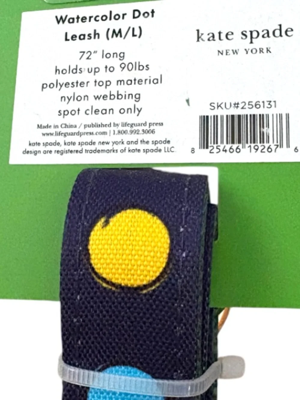 KATE SPADE➕NWT Watercolor Dot Pet Leash